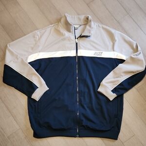Nike Blue and Gray Jacket with Horizontal Color Blocking